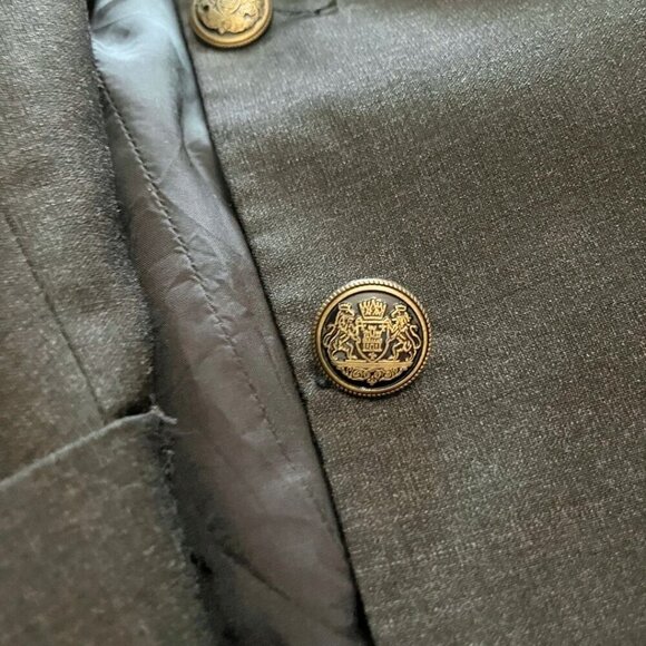 ARITZIA TALULA CHARCOAL GREY SINGLE BREASTED SLIM BLAZER - 2 - Picture 10 of 12